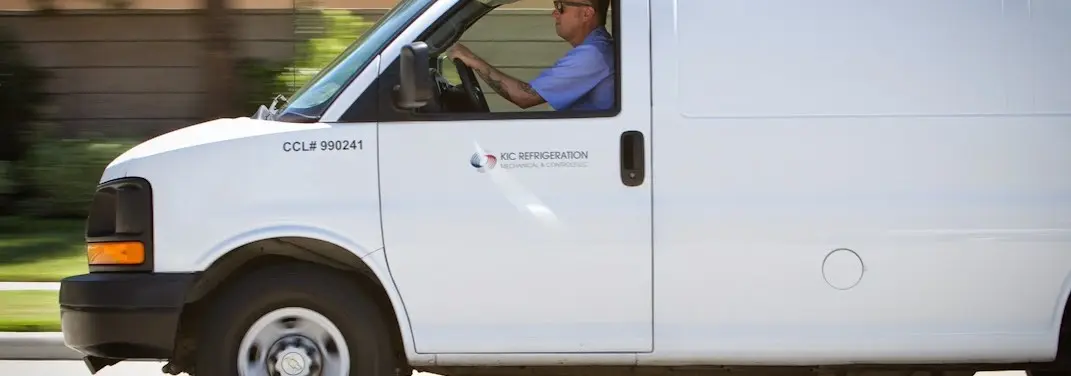 KIC Refrigeration service vehicle serving Tysons area